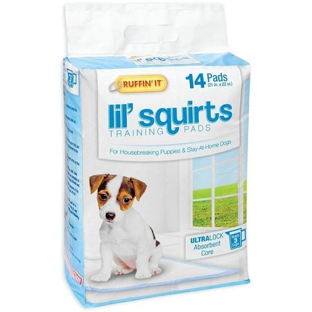 RUFFINIT Lil' Squirts Dog Training Pad, 22 in L, 21 in W, CottonPlastic 82014